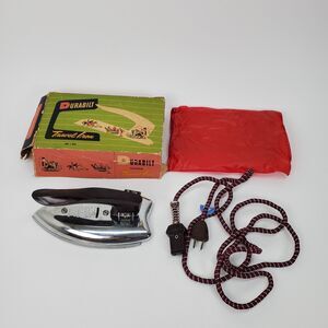 Vintage Durabilt Automatic Folding Travel Iron Model 402